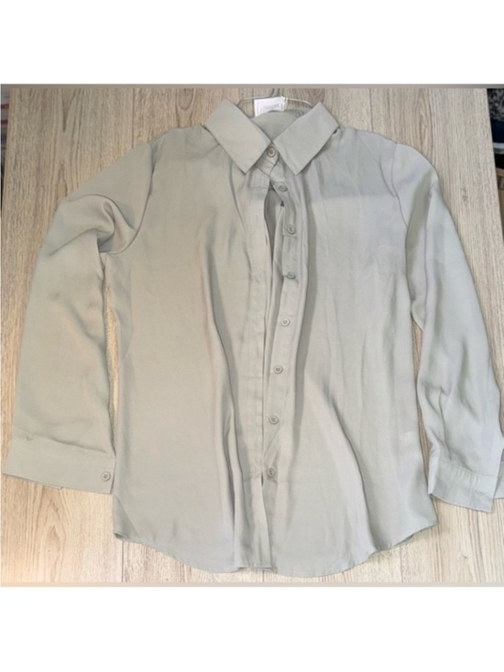 Yidarton green button up button down shirt top